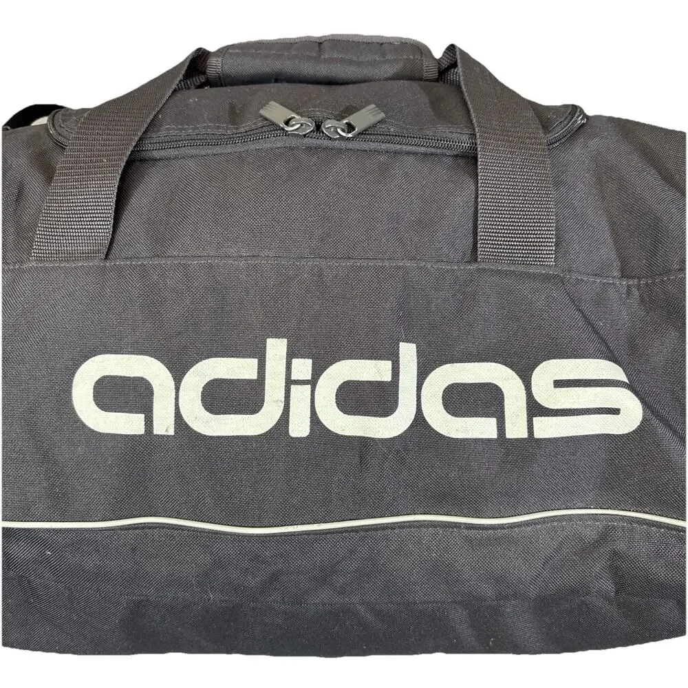 Adidas Unisex Black Originals Santiago II Zip Pockets Travel Luggage Duffel Bag